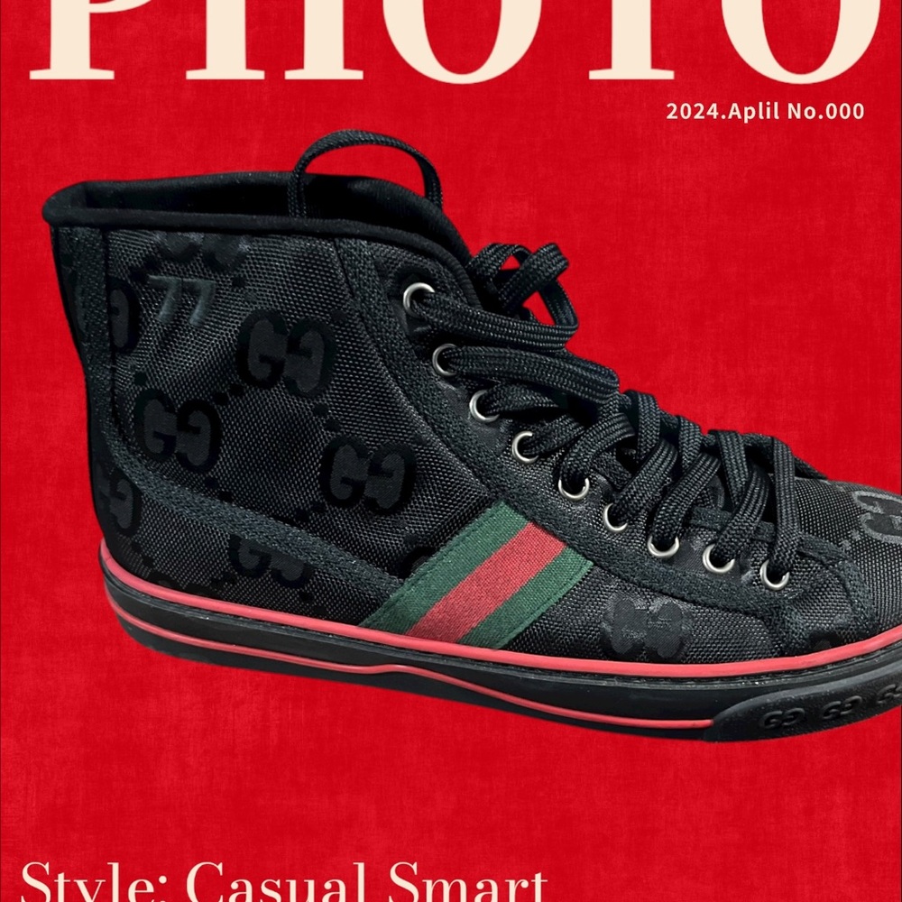 Authentic Gucci 1977 Off The Grid GG Monogram High Top  Sneaker US 9